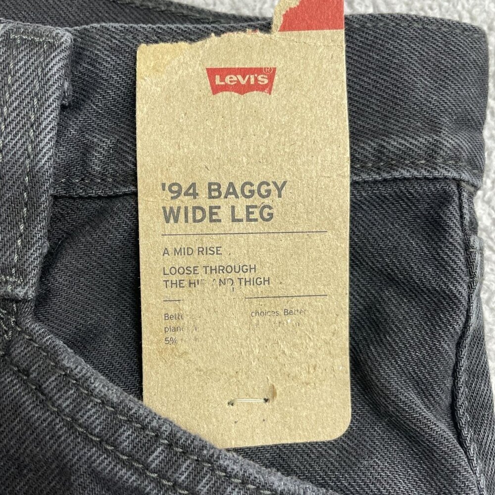 NEW Levi’s ’94 Baggy Wide Leg Jeans Women’s 24x31 Vintage Insprired Black k1048 - Picture 8 of 12